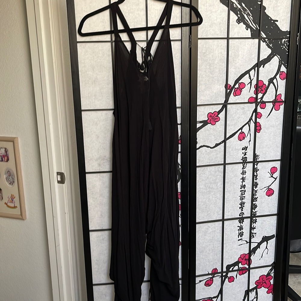 Cousin Earl Boutique Black Jumpsuit with Tassles